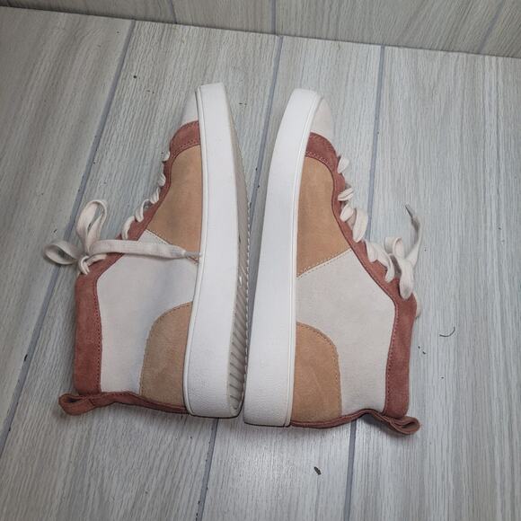 Chelsea & Violet Mac Colorblock Suede Leather High Top Sneakers Size 6.5 - Picture 6 of 9